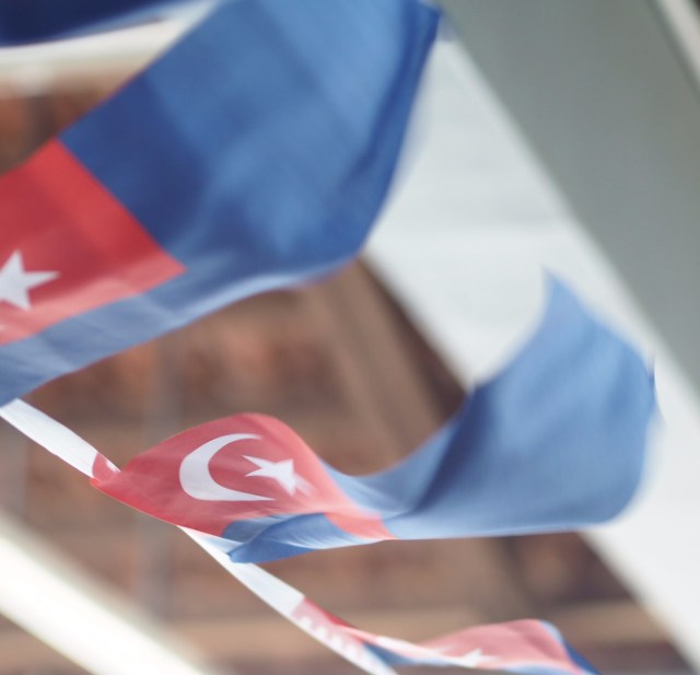 Flags at Mersing Harbour