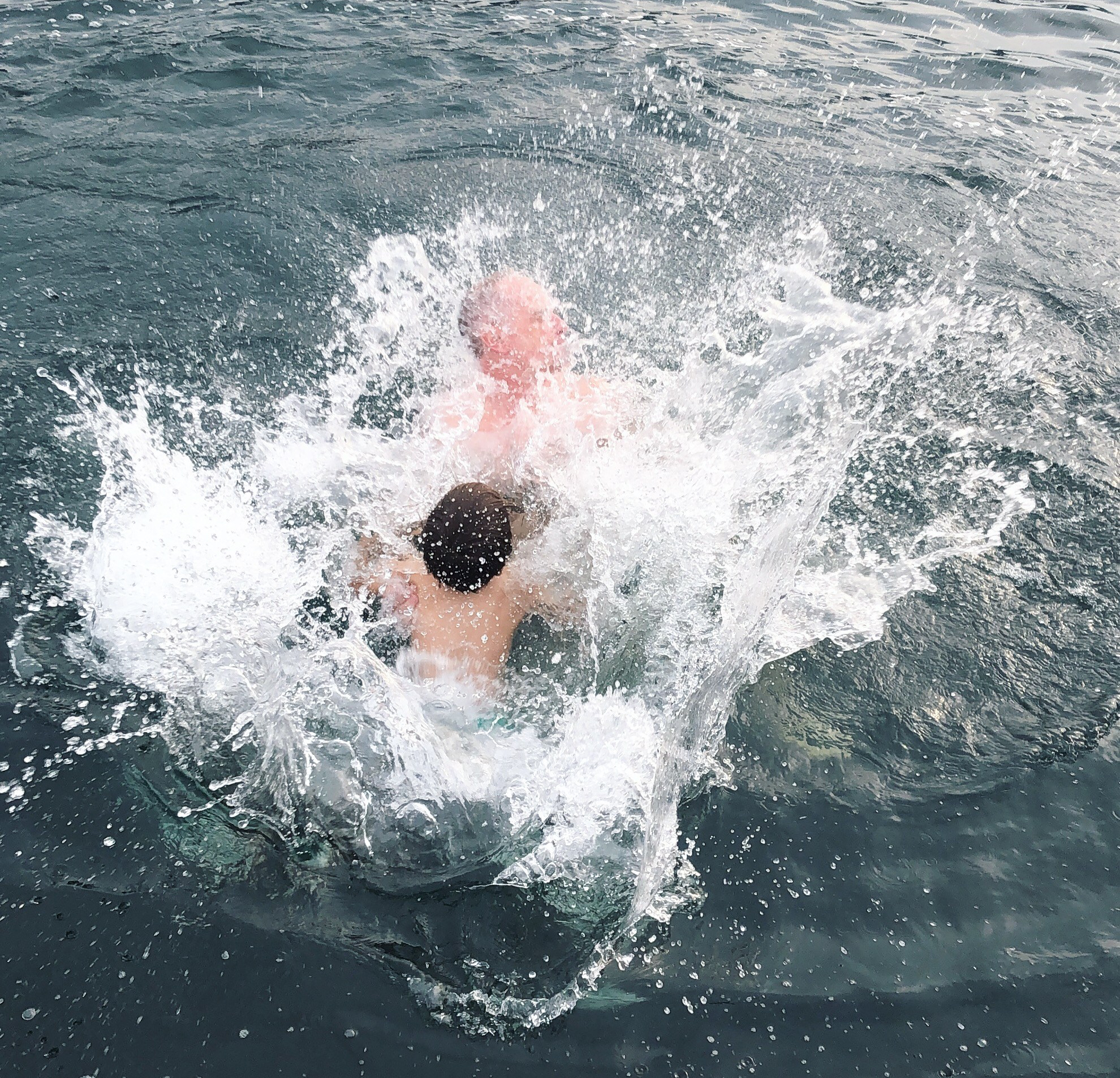 Jumping into Millstatt Lake
