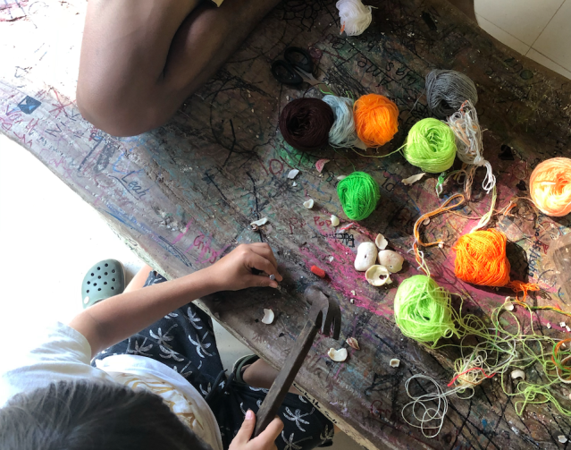 Crafting all day, Nikoi Island