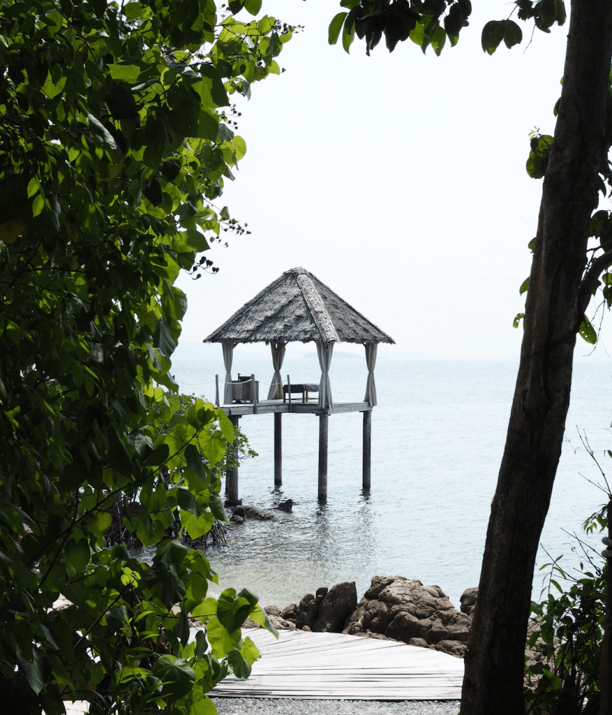 The over-water spa at Telunas Private Island